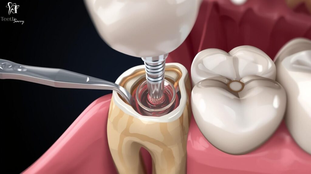 Tooth decay reaching pulp causing infection and severe pain treated with root canal treatment by dentist in Howrah