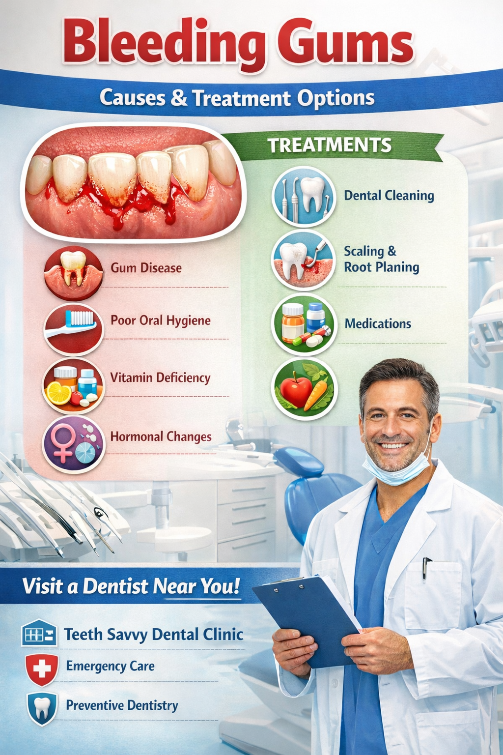 You are currently viewing Bleeding Gums Causes and Treatment Options as explained by dentist near Newtown